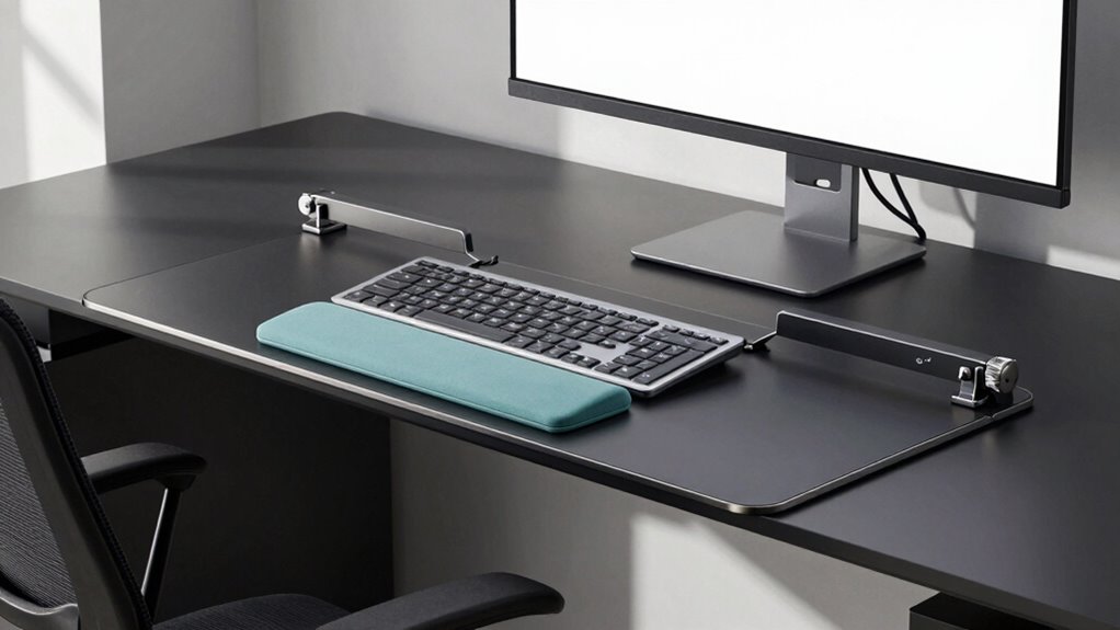 adjustable keyboard tray specifications height tilt mount durability